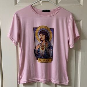 🌷3 for$25🌷CDJLFH, US M, Pink Short Sleeve Graphic “Pulp Fiction” Tee Shirt